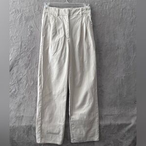 Wilfred Off-White High-Waist Wide Leg Chinos